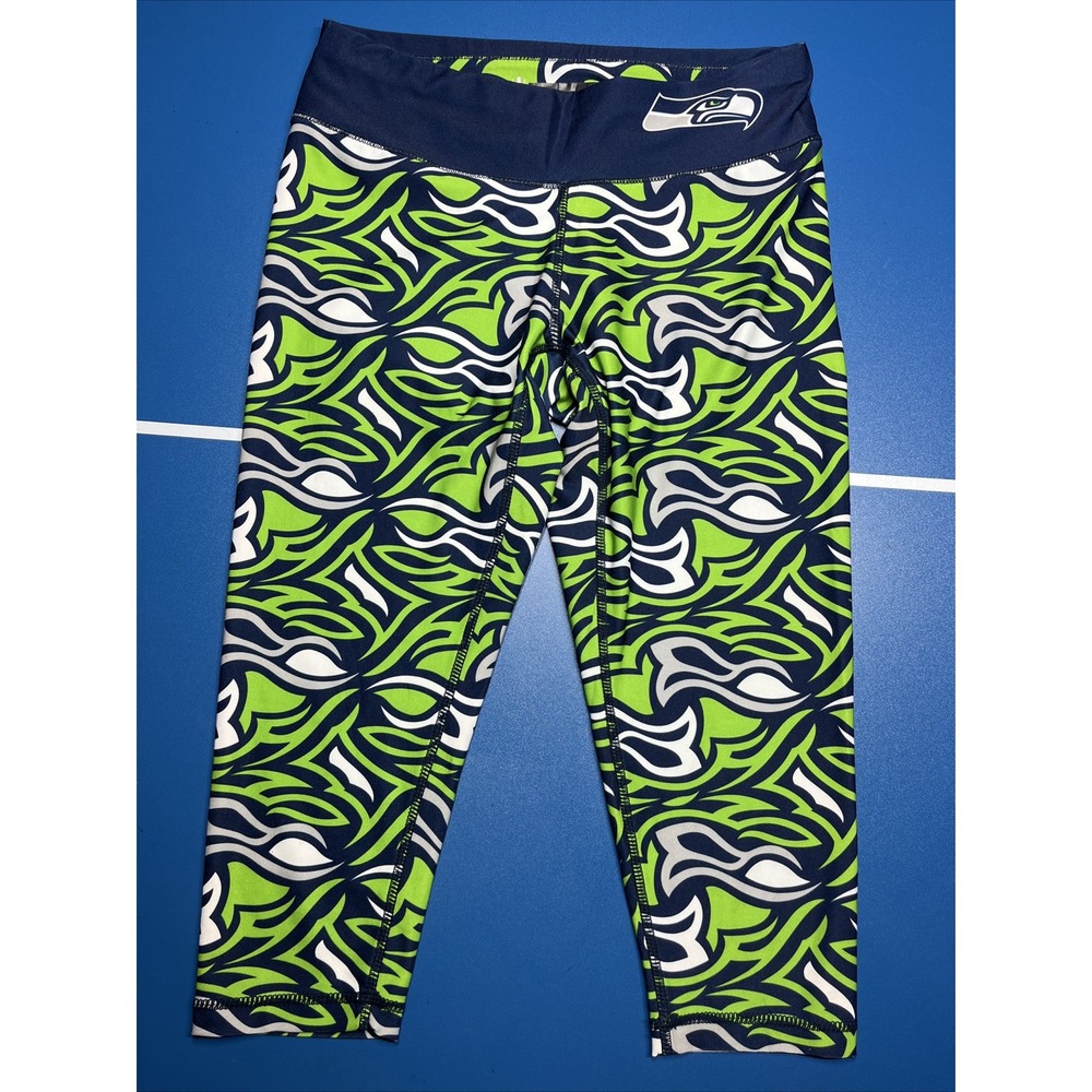 NFL Women's‎ Seattle Seahawks Football Leggings Size S 3/4 Yoga Workout Running